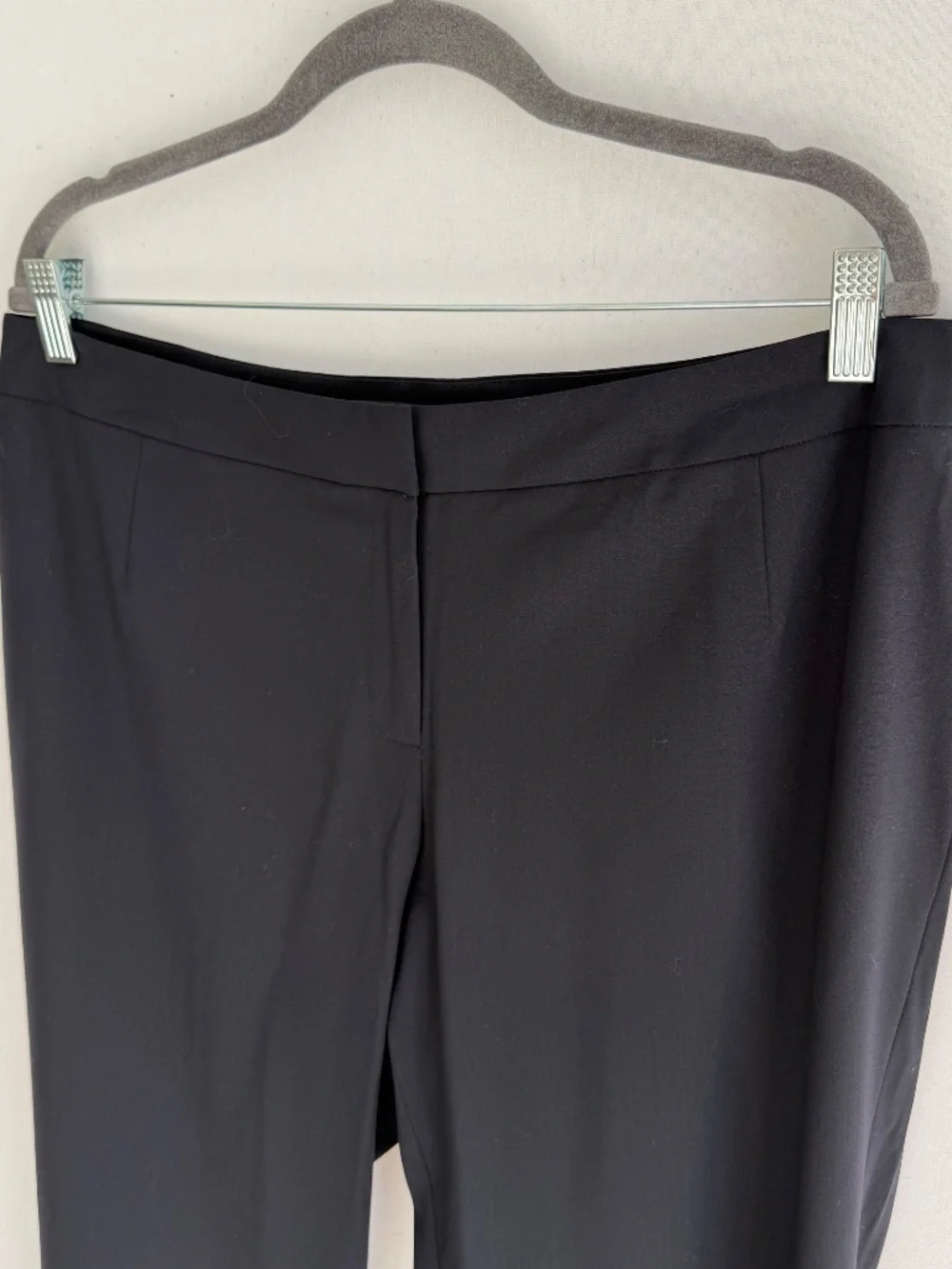 LAFAYETTE 148 Women’s Size 14 Navy Wool Flat Front Trousers NEW
